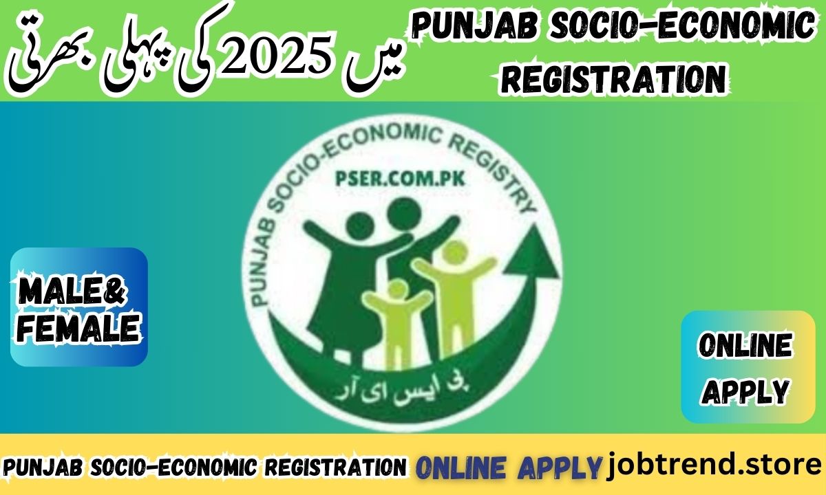 Punjab Socio-Economic Registration (PSER) Jobs 2025 in Pakistan