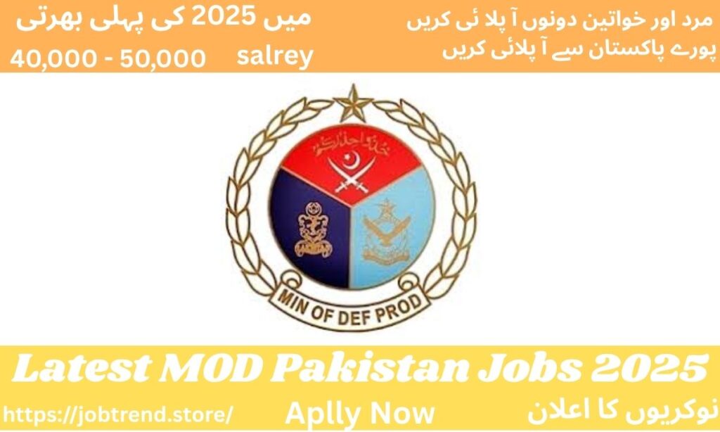 Latest MOD Pakistan Jobs 2025