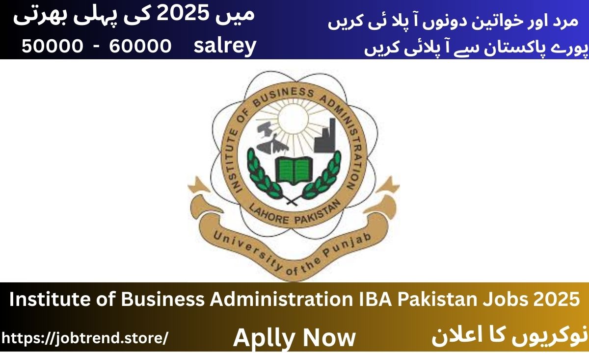 Institute of Business Administration IBA Pakistan Jobs 2025