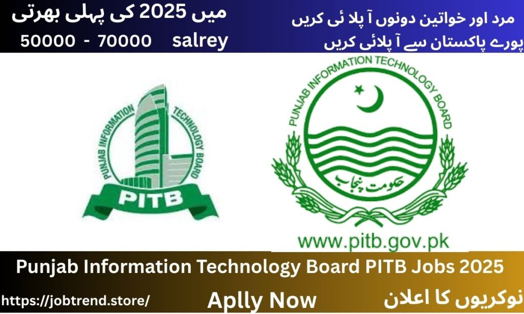 Punjab Information Technology Board PITB Jobs 2025